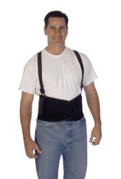 Liberty Safety DuraWear™ Back Support Belt with Attached Suspenders Black - 1908