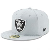New Era Men's Gray Las Vegas Raiders Omaha 59FIFTY Fitted Hat
