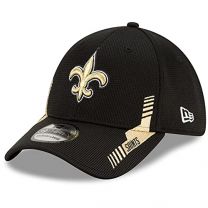 New Era Men's Black New Orleans Saints 2021 NFL Sideline Home 39THIRTY Flex Hat