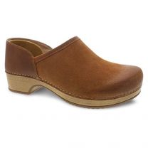 Dansko Women's Brenna Tan Burnished Suede Clog - 9431151600