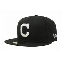 New Era 59Fifty Hat MLB Basic Cleveland Indians Black/White Fitted Baseball Cap