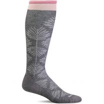 Sockwell Women's Full Floral Wide Calf Fit Moderate Graduated Compression Socks Charcoal - SW63W-850