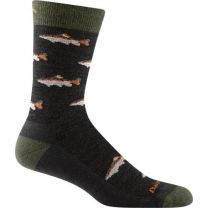 Darn Tough Men's Spey Fly Crew Lightweight Sock with Cushion Sock Charcoal - 6085-CHARCOAL