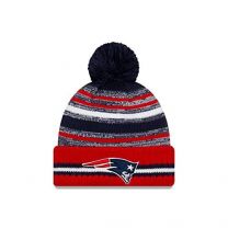 New Era New England Patriots 2021 Sideline Sport Red Cuff Pom - NFL Men's Cuffed Knit Hat