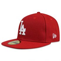 New Era 59Fifty MLB Basic Los Angeles Dodgers Scarlet Red Fitted Headwear Cap