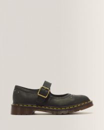 Dr Martens Women's Mary Jane Flower Black Crazy Horse Leather - 42391001
