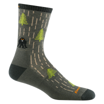 Darn Tough Men's Yarn Goblin Micro Crew Lightweight with Cushion Hiking Sock Forest - 5015-FOREST