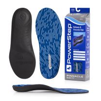 PowerStep Unisex Pinnacle Wide Fit Neutral Arch Supporting Insoles Grey (1 pair) - 5017-01