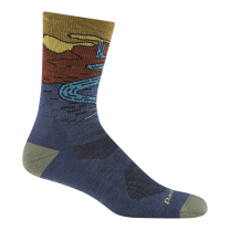 Darn Tough Men's Chasing Waterfalls Micro Crew Lightweight with Cushion Socks Denim - 5020-DENIM