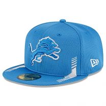 New Era Men's Blue Detroit Lions 2021 NFL Sideline Home 59FIFTY Fitted Hat