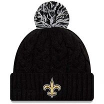 New Era Women's Black New Orleans Saints Cozy Cable Cuffed Knit Hat