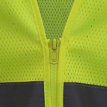 Radians Polyester Mesh Economy Class 2 High Visibility Vest with Zipper Closure