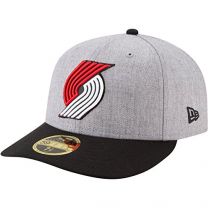 New Era Portland Trail Blazers 59FIFTY LP Low Profile 2-Tone Fitted Cap, Grey Black Hat