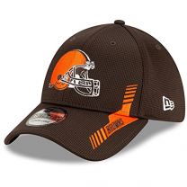 New Era Men's Brown Cleveland Browns 2021 NFL Sideline Home 39THIRTY Flex Hat