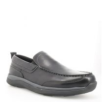 Propet Men's Preston Leather Slip On Boat Shoes Black - MCX094LBLK