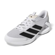 Adidas Mens Adizero Ubersonic 5 Tennis Court Shoe Cloud White/Core Black/Silver Metallic - IE1376