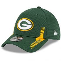 New Era Men's Green Green Bay Packers 2021 NFL Sideline Home 39THIRTY Flex Hat
