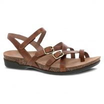 Dansko Women's Roslyn Sandal Tan Waxy Burnished Leather -  6029155300