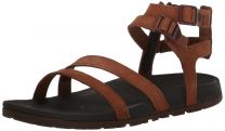 Chaco Women's Lowdown Leather Strappy high Sandal, Nutshell - 2024 New, 8