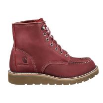 Carhartt Women's 6" Moc Toe Wedge Boot Work, Burgundy Nubuck, 9