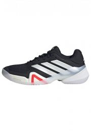 Adidas Men's Barricade 14 Tennis Court Shoe Core Black/Zero Metallic/Lucid Red - JR1741