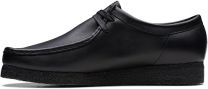 Clarks - Mens Wallabee Shoe, Color Black Leather,