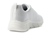Skechers BOBS Sport Women's Sneakers-Visionary Essence Two Tone Knit Lace Up Machine Washable Vegan Shoes, Wht, 8.5