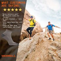 Merrell Men's and Women's Recycled Everyday Low Cut Tab Socks 3 Pair Pack - Repreve Arch Support Band and Breathable Mesh