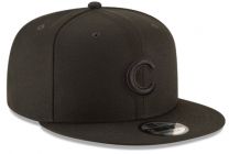 New Era Authentic Chicago Cubs 9FIFTY Snapback Black On Black - OSFM