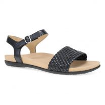 Dansko Women's Jodie Sandal Black Woven Leather - 6224020200