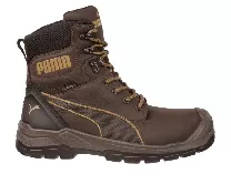 PUMA Safety Men's 7" Conquest CTX High Composite Toe Slip Resistant Waterproof Work Boot Brown/Orange - 630655