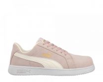 PUMA Safety Women's Iconic Low Composite Toe EH Work Shoes Pink Suede - 640145