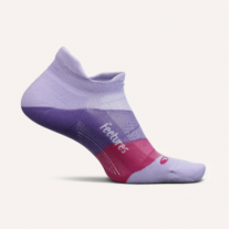 Feetures Unisex Elite Light Cushion No Show Tab Socks Lace Up Lavender - E505-579
