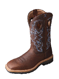 Twisted X Men's 12" Soft Toe Western Work Boot Brown Pebble - MLCW003