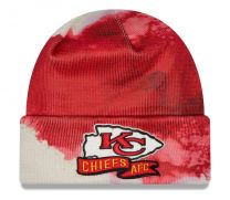 New Era Men's Red Kansas City Chiefs 2022 Sideline Ink Dye Cuffed Knit Hat