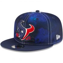 New Era Men's Cream Houston Texans 2022 Sideline 9FIFTY Ink Dye Snapback Hat