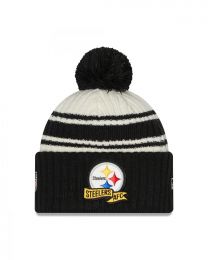 New Era Pittsburgh Steelers NFL 2022 Sideline Sport Knit Chrome White Black Beanie - One-Size