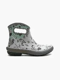 BOGS Women's Patch Ankle Chickens Waterproof Slip On Garden Boot Aqua Multi - 73299-449