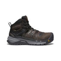 KEEN Utility Men's Kansas City+ KBF Mid Soft Toe Waterproof Work Boot Coffee Bean/Black - 1027113