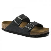BIRKENSTOCK Unisex Arizona Soft Footbed Black Oiled Leather (regular width) - 0752481