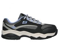 SKECHERS WORK Women's Biscoe ST Steel Toe Work Shoe Black/Blue - 76601-BKBL