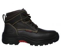 SKECHERS WORK Men's Burgin - Tarlac Steel Toe Work Boot Brown - 77143-BRN