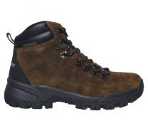 SKECHERS WORK Men's Vostok - Loughor Soft Toe Waterproof Work Boot Brown - 77185-BRN