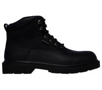 SKECHERS WORK Men's Makanix - Bridgend Soft Toe Waterproof Work Boot Black - 77187-BLK