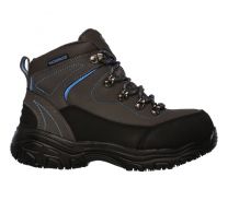SKECHERS WORK Women's D'Lite Amasa Alloy Toe Waterproof Hiker Work Boot Grey/Blue - 77208/GYBL