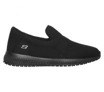 SKECHERS WORK Women's Squad SR - Miskin Soft Toe Slip Resistant Work Shoe Black - 77254-BLK