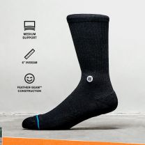 Stance Mean One Crew Socks, Black