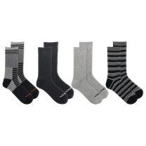 Merrell Unisex-adults Men's and Women's Thermal Hiking Crew Socks - Unisex 4 Pair Pack - Arch Support Band and Wool Blend