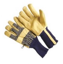 SEATTLE GLOVE Premium Pigskin Insulated Work Gloves Tan/Blue - 5275THK