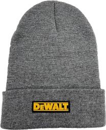 DEWALT Unisex Extended Beanie Grey Knit - DXWW50029-GRY